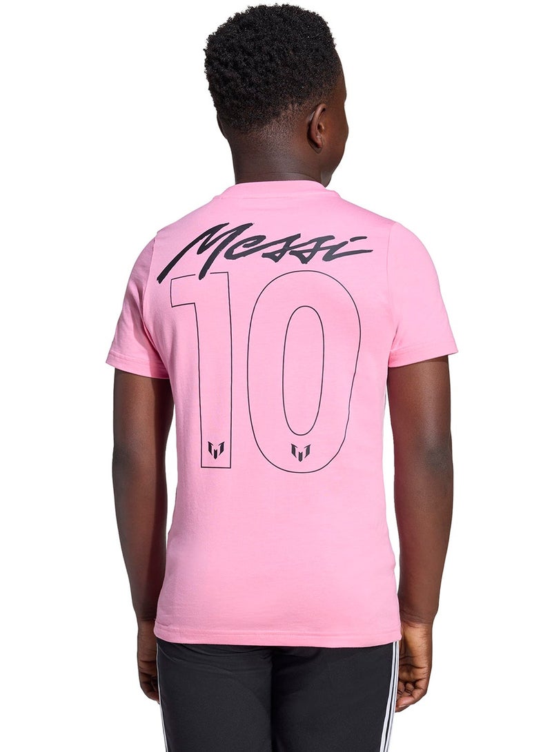 Adidas Kids Messi Name And Number Graphic T-Shirt - Image 2